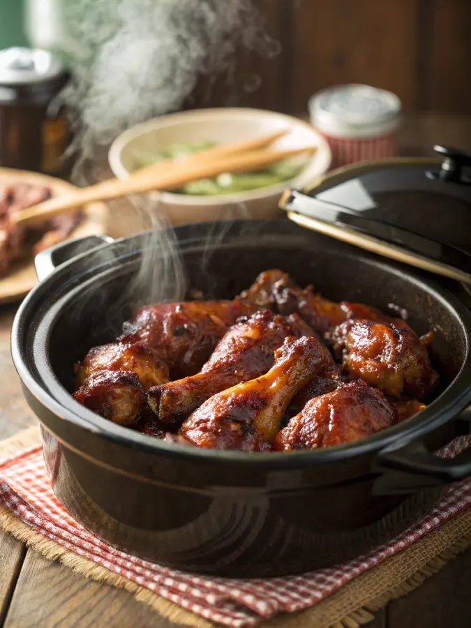 barbecue chicken drumsticks crock pot recipe