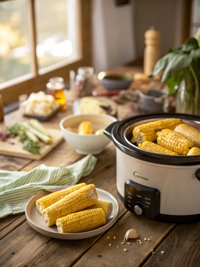 crock pot corn on the cob in slow cooker