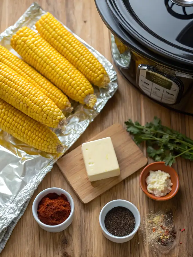 ingredients for crock pot corn on the cob