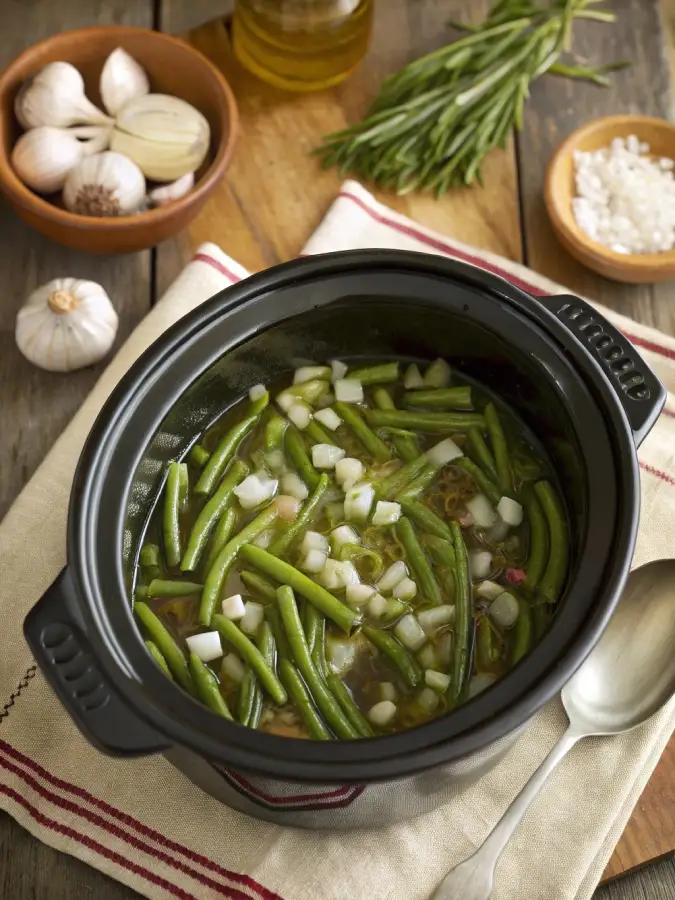 crock pot green beans slow cooked