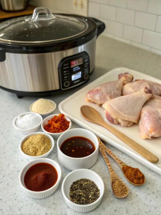 ingredients for bbq chicken legs in crock pot