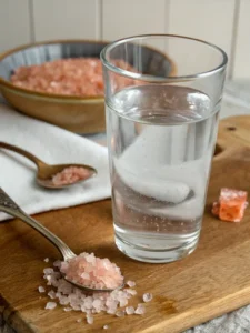 pink salt in warm water step
