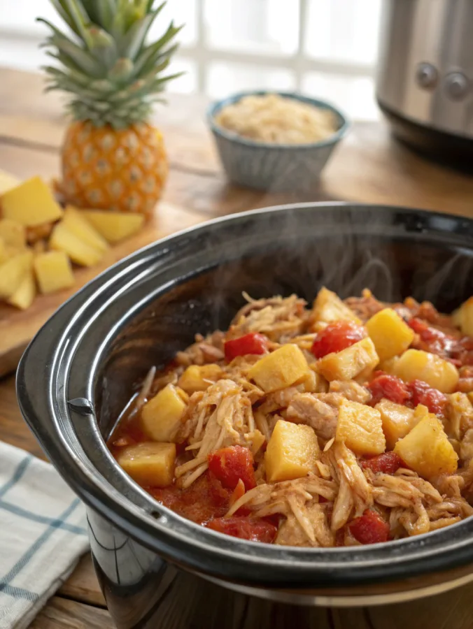 BBQ Hawaiian Chicken Crock Pot – Juicy & Tropical