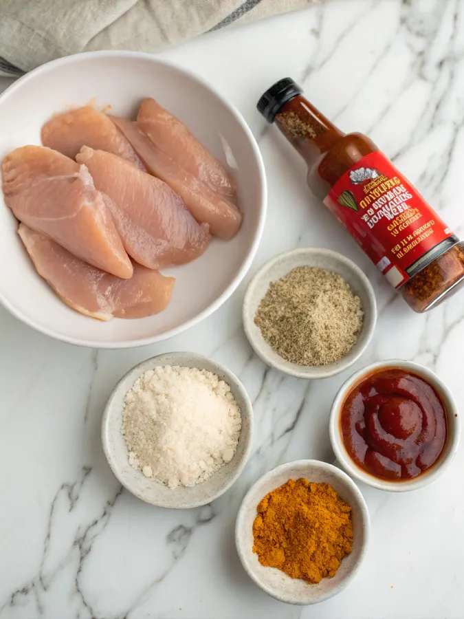 ingredients for crock pot bbq chicken tenders