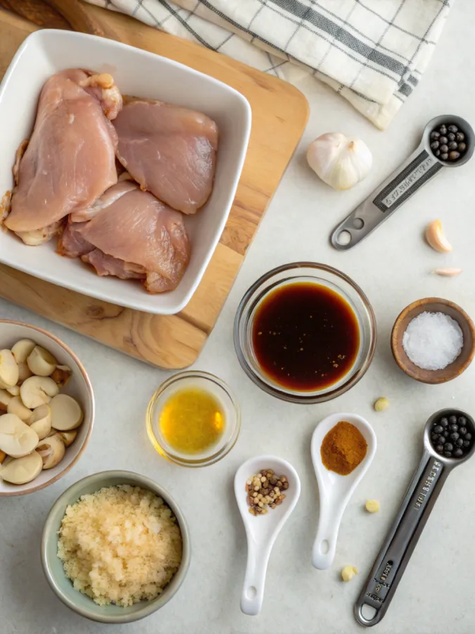 Ingredients for crock pot chicken teriyaki recipe