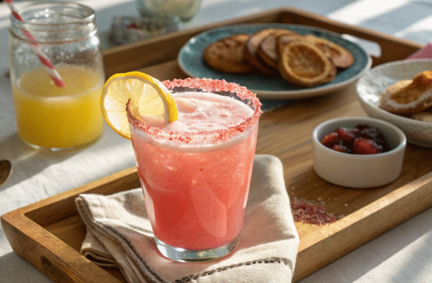 Served homemade Mounjaro pink salt detox drink