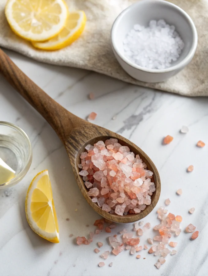 Himalayan pink salt for seniors used in natural health routine