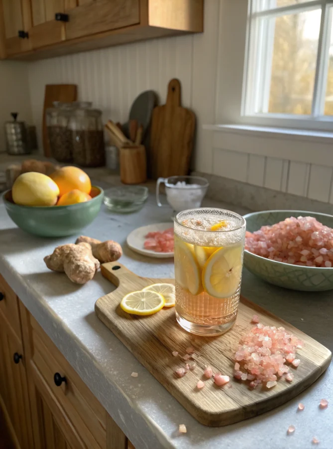 Homemade Mounjaro Recipe with Pink Salt Drink