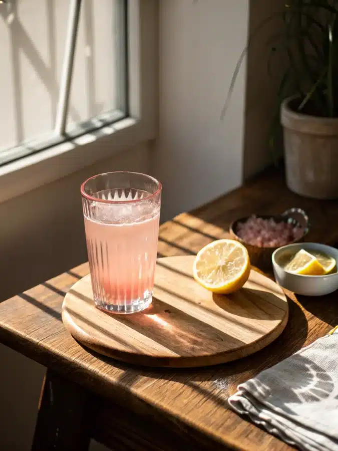pink salt trick recipe morning drink