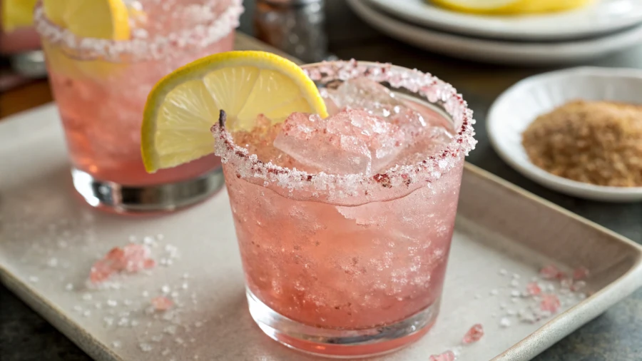 pink salt trick recipe drink with lemon and salt