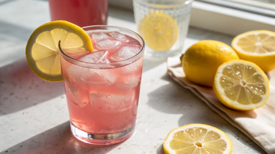 pink salt trick weight loss drink served