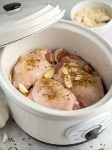 step one of teriyaki chicken crock pot recipe