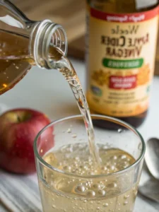 adding apple cider vinegar to water for pink salt apple cider vinegar drink