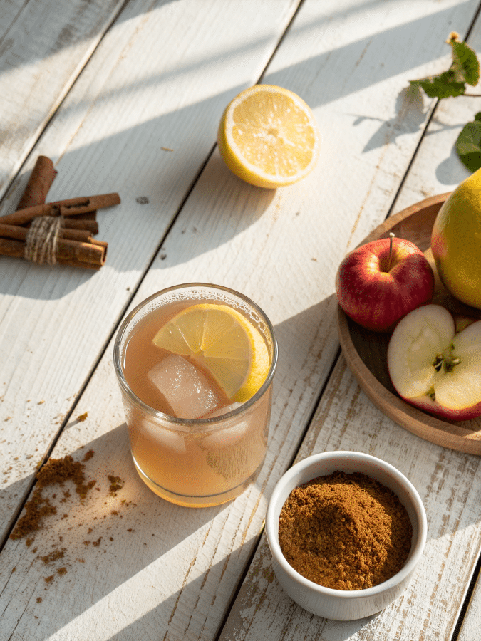 Brazilian Mounjaro recipe 3 ingredients detox drink on rustic table