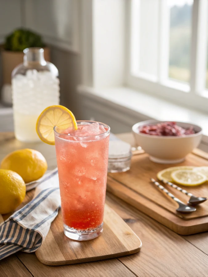 Serving Himalayan pink salt drink for weight management