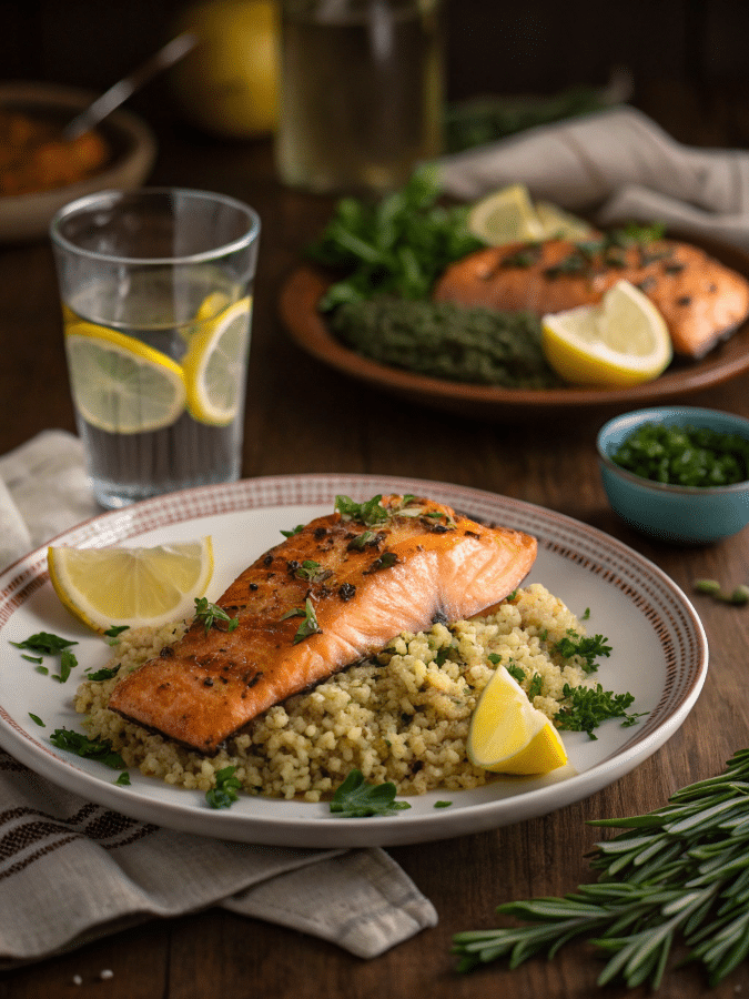 Mediterranean diet meal plan dinner table