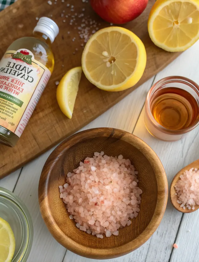 oprah pink salt recipe ingredients on table
