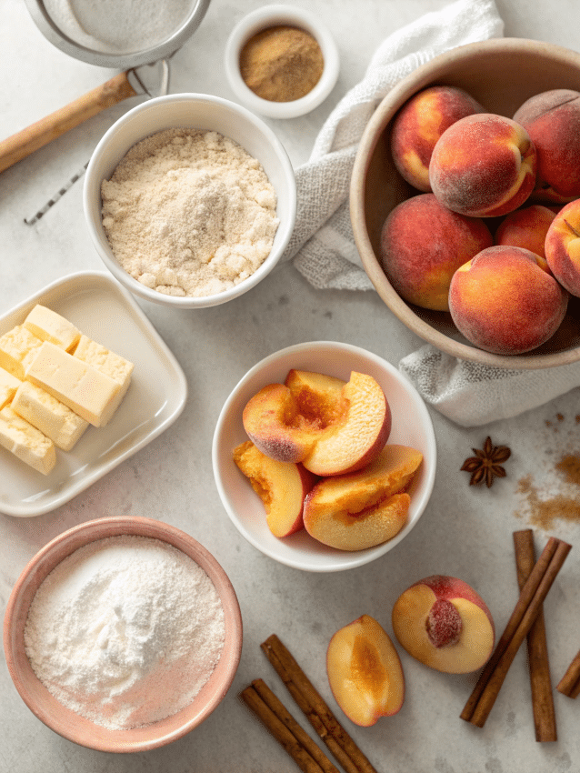Peach cobbler recipe ingredients fresh peaches and butter