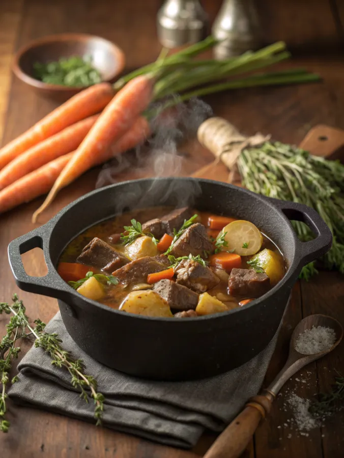 Beef stew recipe in Dutch oven
